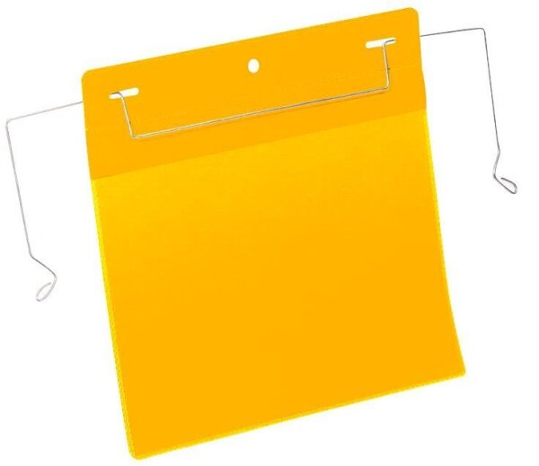 DURABLE Drahtbügeltaschen gelb A5, 50 St.
