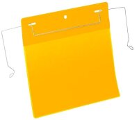 DURABLE Drahtbügeltaschen gelb A5, 50 St.