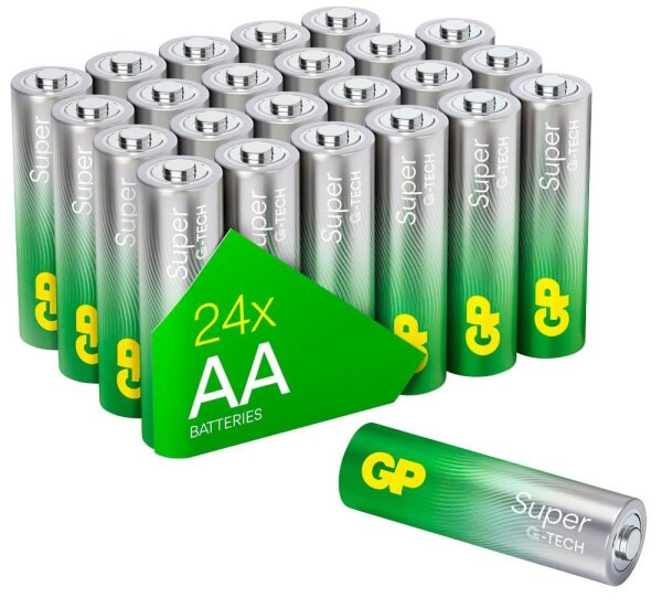 GP Batterien SUPER Alkali-Mangan Mignon AA 1,5 V, 24 St.