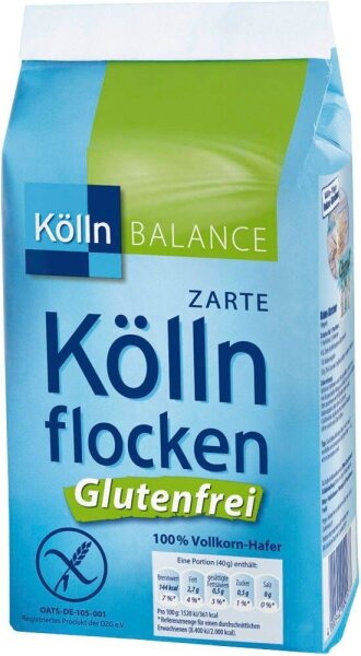 Kölln BALANCE Zarte Köllnflocken glutenfrei Haferflocken 500,0 g, 1 St.