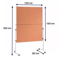 FRANKEN Moderationswand ECO klappbar 120,0 x 150,0 cm braun
