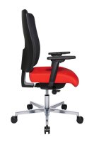Topstar Bürostuhl Sitness Open X (N) Deluxe Alu mit Schiebesitz, OX39WTW2 T310 Stoff rot, Gestell alu