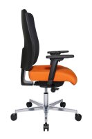 Topstar Bürostuhl Sitness Open X (N) Deluxe Alu mit Schiebesitz, OX39WTW2 T340 Stoff orange, Gestell alu