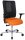 Topstar Bürostuhl Sitness Open X (N) Deluxe Alu mit Schiebesitz, OX39WTW2 T340 Stoff orange, Gestell alu