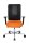Topstar Bürostuhl Sitness Open X (N) Deluxe Alu mit Schiebesitz, OX39WTW2 T340 Stoff orange, Gestell alu