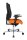 Topstar Bürostuhl Sitness Open X (N) Deluxe Alu mit Schiebesitz, OX39WTW2 T340 Stoff orange, Gestell alu