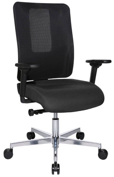 Topstar Bürostuhl Sitness Open X (N) Deluxe Alu mit Schiebesitz, OX39WTW2 T220 Stoff anthrazit, Gestell alu