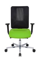 Topstar Bürostuhl Sitness Open X (N) Deluxe Alu mit Schiebesitz, OX39WTW2 T350 Stoff grün, Gestell alu