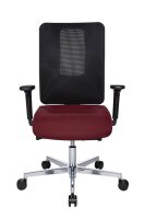 Topstar Bürostuhl Sitness Open X (N) Deluxe Alu mit Schiebesitz, OX39WTW2 T270 Stoff rot, Gestell alu