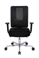 Topstar Bürostuhl Sitness Open X (N) Deluxe Alu mit Schiebesitz, OX39WTW2 T200 Stoff schwarz, Gestell alu