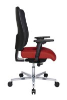 Topstar Bürostuhl Sitness Open X (N) Deluxe Alu mit Schiebesitz, OX39WTW2 T210 Stoff rot, Gestell alu