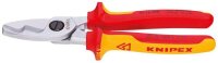 KNIPEX Kabelschere VDE mit Doppelschneide 95 16 200,...