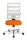 Topstar Bürostuhl X-Pander, 9590T343 Stoff orange, Gestell alu