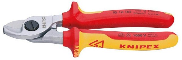 KNIPEX Kabelschere 95 16 165, Länge: 16,5 cm, 1 St.