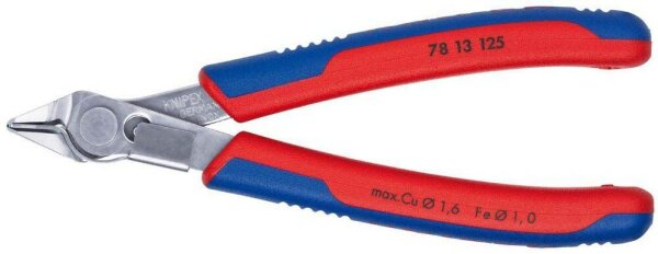 KNIPEX Elektronik-Seitenschneider Super Knips® mit Drahtklemme 78 13 125
