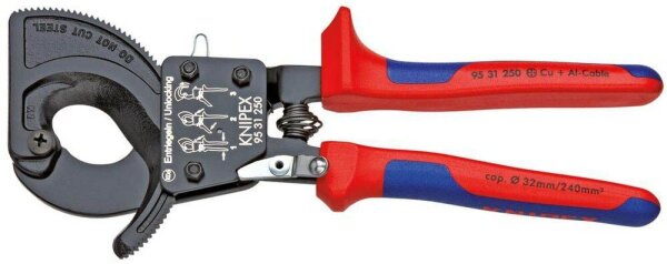KNIPEX Kabelschere 95 31 250, Länge: 25,0 cm, 1 St.