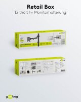 goobay Monitor-Halterung Single Flex 58528 schwarz für 1 Monitor, Tischklemme