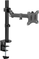 goobay Monitor-Halterung Single Flex 58528 schwarz für 1 Monitor, Tischklemme