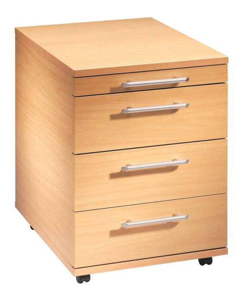 HAMMERBACHER Basic 1606 Rollcontainer buche 4 Auszüge 42,8 x 58,0 x 59,0 cm