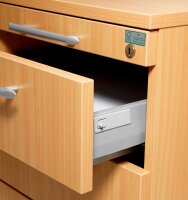 HAMMERBACHER Basic 1606 Rollcontainer buche 4 Auszüge 42,8 x 58,0 x 59,0 cm
