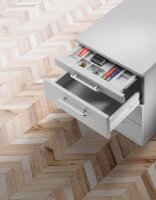 HAMMERBACHER Basic 1606 Rollcontainer lichtgrau 4 Auszüge 42,8 x 58,0 x 59,0 cm