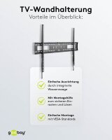 goobay TV-Wandhalterung Pro FIXED (XL) schwarz