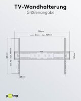 goobay TV-Wandhalterung Pro FIXED (XL) schwarz