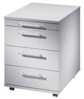 HAMMERBACHER AC30 Rollcontainer lichtgrau 4 Auszüge 42,8 x 58,0 x 59,0 cm