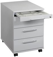 HAMMERBACHER AC30 Rollcontainer lichtgrau 4 Auszüge 42,8 x 58,0 x 59,0 cm