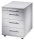HAMMERBACHER AC30 Rollcontainer lichtgrau 4 Auszüge 42,8 x 58,0 x 59,0 cm