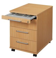 HAMMERBACHER AC30 Rollcontainer buche 4 Auszüge 42,8 x 58,0 x 59,0 cm