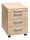 HAMMERBACHER AC30 Rollcontainer ahorn 4 Auszüge 42,8 x 58,0 x 59,0 cm