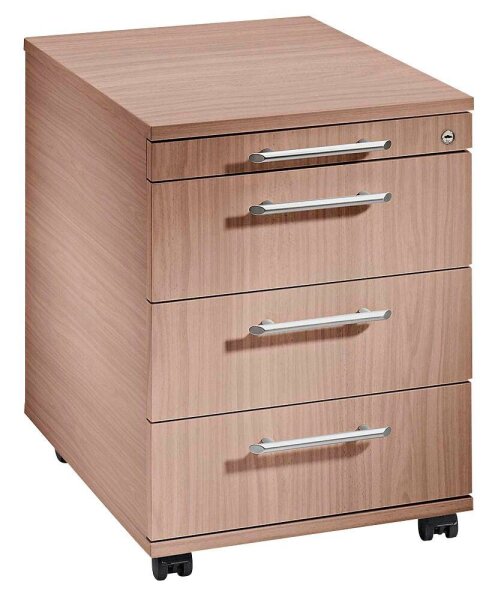 HAMMERBACHER AC30 Rollcontainer nussbaum 4 Auszüge 42,8 x 58,0 x 59,0 cm
