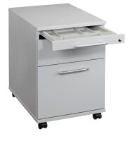 HAMMERBACHER AC20 Rollcontainer lichtgrau 3 Auszüge 42,8 x 58,0 x 59,0 cm