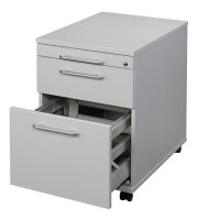 HAMMERBACHER AC20 Rollcontainer lichtgrau 3 Auszüge 42,8 x 58,0 x 59,0 cm