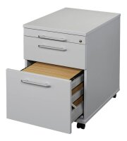 HAMMERBACHER AC20 Rollcontainer lichtgrau 3 Auszüge 42,8 x 58,0 x 59,0 cm