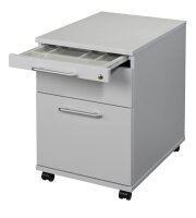 HAMMERBACHER AC20 Rollcontainer lichtgrau 3 Auszüge 42,8 x 58,0 x 59,0 cm