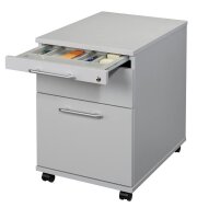HAMMERBACHER AC20 Rollcontainer lichtgrau 3 Auszüge 42,8 x 58,0 x 59,0 cm