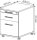 HAMMERBACHER AC20 Rollcontainer lichtgrau 3 Auszüge 42,8 x 58,0 x 59,0 cm