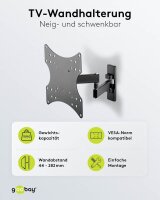 goobay TV-Wandhalterung Basic FULLMOTION (S) schwarz