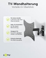 goobay TV-Wandhalterung Basic FULLMOTION (S) schwarz