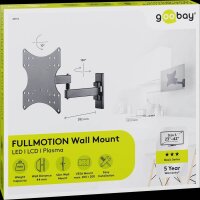 goobay TV-Wandhalterung Basic FULLMOTION (S) schwarz