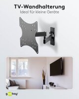 goobay TV-Wandhalterung Basic FULLMOTION (S) schwarz