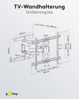 goobay TV-Wandhalterung Pro FULLMOTION (L) schwarz