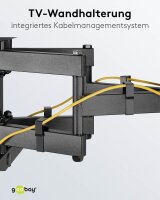 goobay TV-Wandhalterung Pro FULLMOTION (L) schwarz