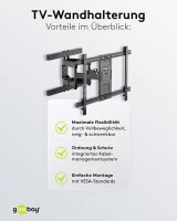 goobay TV-Wandhalterung Pro FULLMOTION (L) schwarz