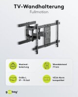 goobay TV-Wandhalterung Pro FULLMOTION (L) schwarz