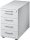 HAMMERBACHER Solid Standcontainer lichtgrau 5 Auszüge Kunststoff-Relinggriff silber 42,8 x 80,0 x 72,0 - 76,0 cm