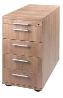HAMMERBACHER Solid Standcontainer nussbaum 5 Auszüge...