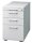 HAMMERBACHER Solid Standcontainer lichtgrau 4 Auszüge Kunststoff-Relinggriff silber 42,8 x 80,0 x 72,0 - 76,0 cm